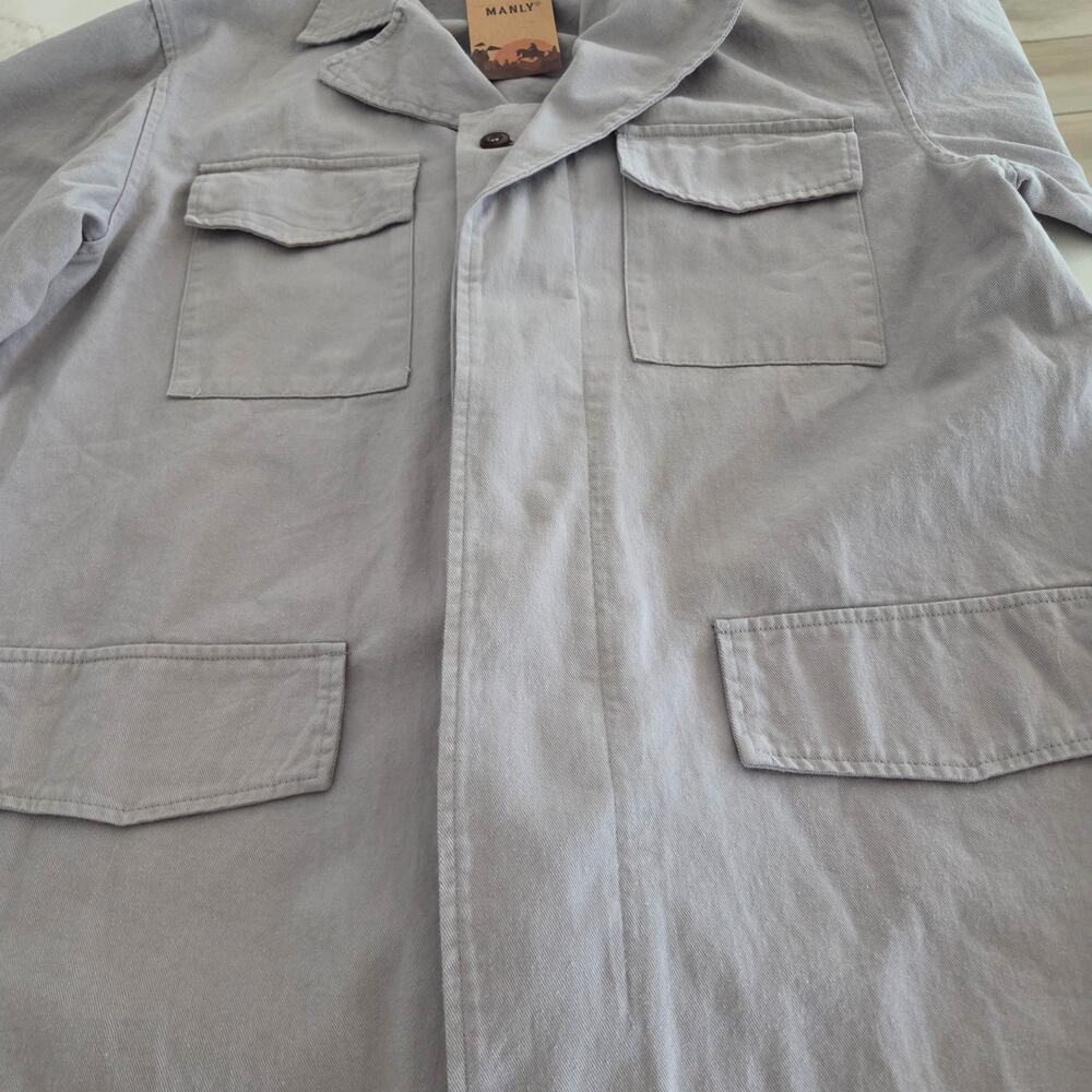 Men's NWT Manly Cotton and Linen Overshirt/light Jacket, Size XL